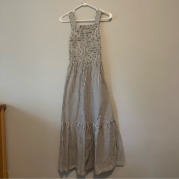 Everlane The Smock Dress in black and bone stripe, size XXS - Picture 1 of 6